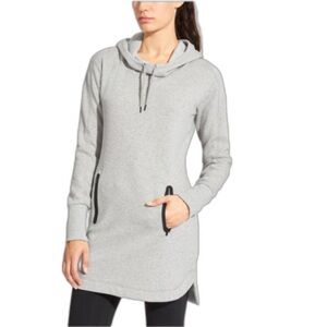 Athleta Cozy Karma Hoodie Sweatshirt Dress Gray Small Athleisure